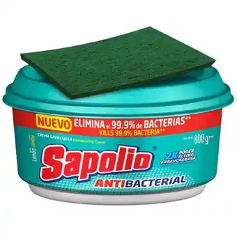 Tottus Lavavajilla crema sapolio antibacterial limón 800 gr oferta