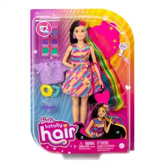 Tottus Barbie totally hair vestido de rayas oferta