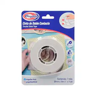 Tottus Pegafan cinta doble contacto 25mm x 10m oferta