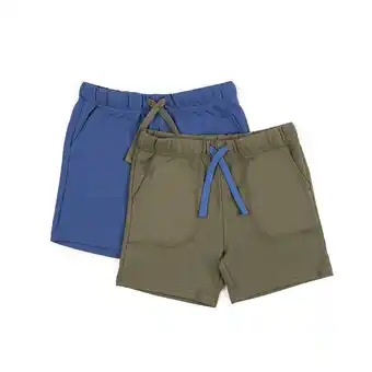 Tottus Pack 2 short french terry niño talla 3 azu/verd oferta