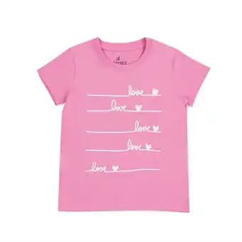 Tottus Polo algodón print mc niña talla 3 fucsia oferta