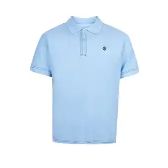 Tottus Polo pique bordado hombre m celeste oferta