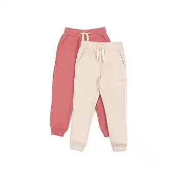 Tottus Pack 2 jogger franela niña talla 8 arena/salmon oferta
