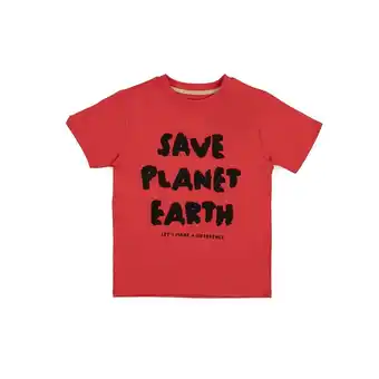Tottus Polo sustentable niño talla 8 rojo oferta