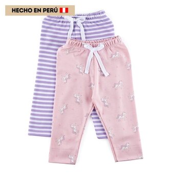 Tottus Packx2 pantalon moda cordon algodón bebe oferta