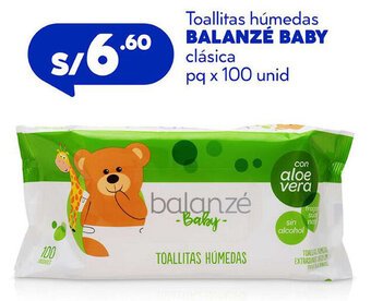 Plaza Vea Toallitas Húmedas Balanzé Baby 100 Uind oferta