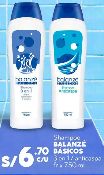 Plaza Vea Shampoo Balanzé Básicos 750ml oferta