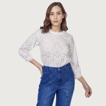 Mentha & Chocolate Blusa rafa hueso oferta