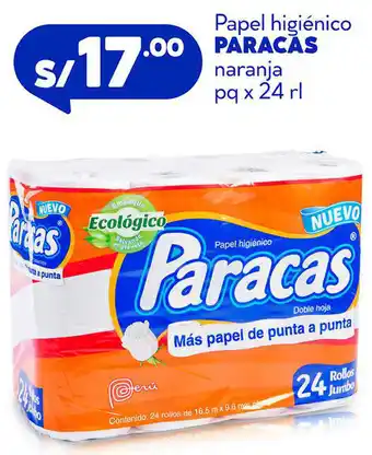 Plaza Vea Papel Higiénico Paracas Naranja 24rl oferta