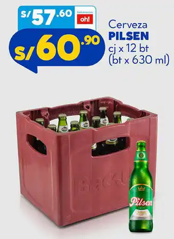 Plaza Vea Cerveza Pilsen 12bt 630ml oferta