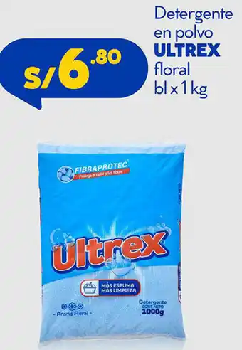 Plaza Vea Detergente en Polvo Ultrex Floral 1kg oferta