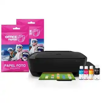 Hiraoka Impresora multifuncional hp ink tank 315 + 2 x papel foto brillante 180g x 10 hojas a4 oferta