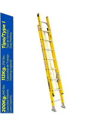 Tiendas EFE Escalera telescopica fibra de vidrio 16 pasos oferta