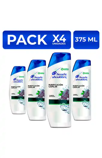 Tiendas EFE Packx4 shampoo head&shoulders carbón activado 375ml oferta