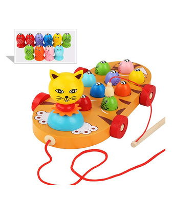 Tiendas EFE Juego didactico pesca de madera gatito oferta
