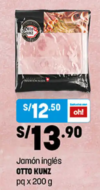 Plaza Vea Jamón Inglés Otto Kunz x 200g oferta