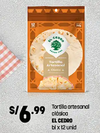 Plaza Vea Tortilla Artesanal Clásica El Cerdo bl x 12 unid oferta