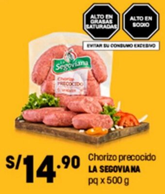 Plaza Vea Chorizo Precocido La Segoviana pq x 500g oferta