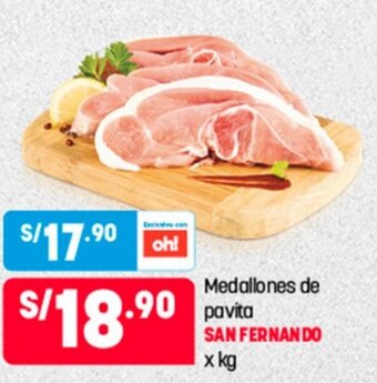 Plaza Vea Medallones de Pavita San Fernando x kg oferta