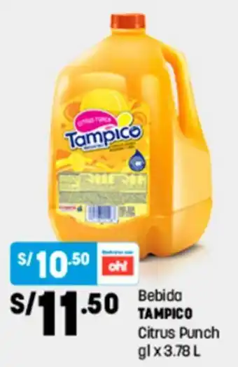 Plaza Vea Bebida Tampico Citrus Punch gl x 3,78L oferta