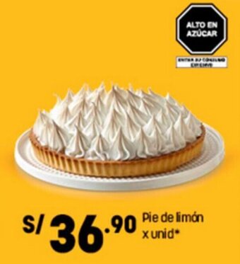 Plaza Vea Pie de Limón x unid oferta