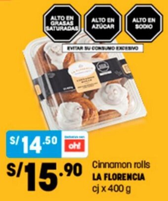 Plaza Vea Cinnamon Rolls La Florencia cj x 400g oferta