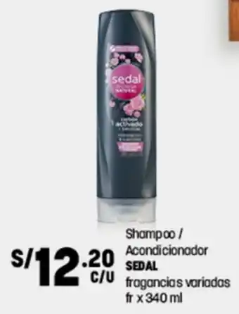 Plaza Vea Shampoo / Acondicionador Sedal x 340ml oferta