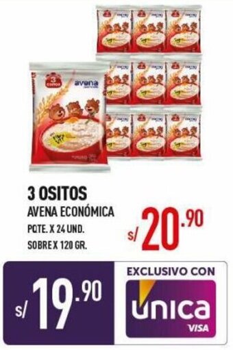 Vega 3 Ositos Avena Económica 120g oferta