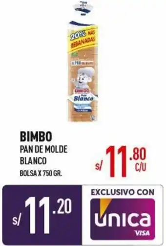 Vega Bimbo Pan de Molde Blanco 750g oferta