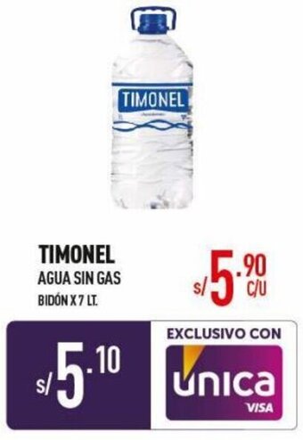 Vega Timonel Agua sin Gas 7lt oferta