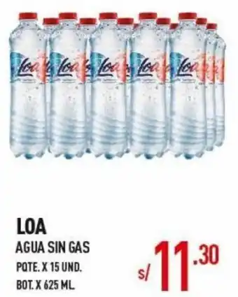 Vega Loa Agua sin Gas 15Und x 625ml oferta