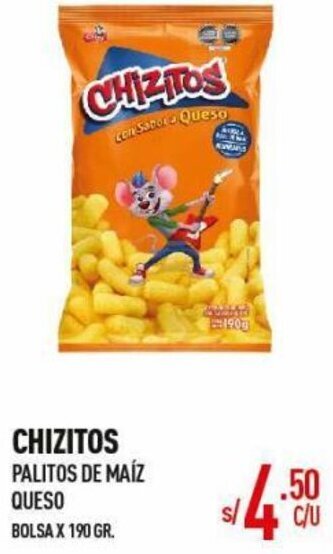 Vega Chizitos Palitos de Maíz Queso 190g oferta