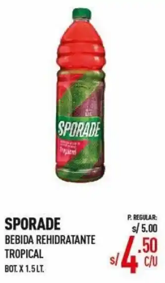 Vega Sporade Bebida Rehidratante Tropical 1,5lt oferta