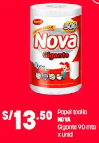 Plaza Vea Papel Toalla Nova Gigante 90mts oferta