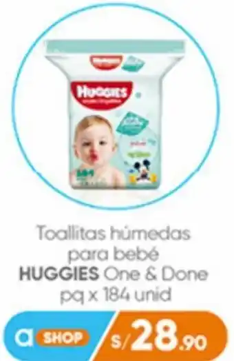 Plaza Vea Toallitas Húmedas para Bebé Huggies One & Done 184 Unid oferta