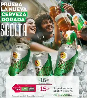 Tottus Scolta Cerveza 330ml oferta