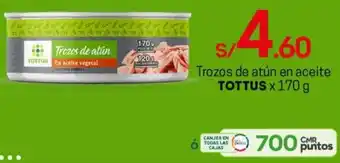 Tottus Trozos de Atún en Aceite Tottus x 170g oferta