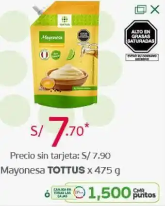 Tottus Mayonesa Tottus 475g oferta
