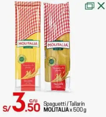 Tottus Spaghetti /Tallarín Molitalia 500g oferta