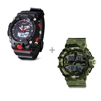 Hiraoka Reloj pulsera sport p/caballero miray rpmc-73v + reloj pulsera miray rpmc-101r oferta