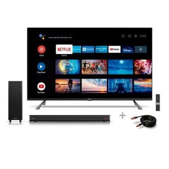 Hiraoka Tv miray qled smart 4k 55" mq55-t1000bt + soundbar miray sbm-w602bt + cable óptico digital miray cadm-vc2 oferta