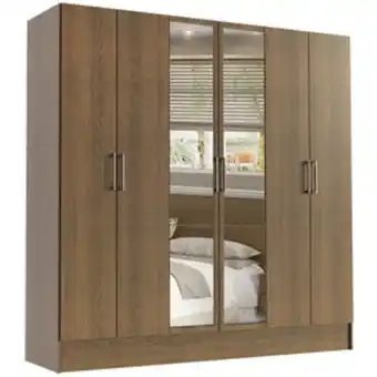 Linio Ropero 6 puertas 2 cajones con espejos c... oferta