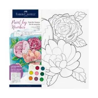 Tai Loy Paint by number floral + 9 acuarelas faber castell oferta