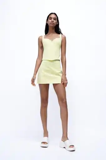 ZARA Falda cuadro vichy oferta