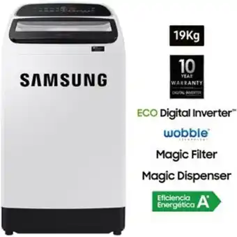 Linio Lavadora eco inverter 19 kg blanca samsu... oferta