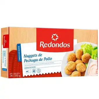 Vivanda Nuggets de pechuga de pollo redondos caja 36un oferta