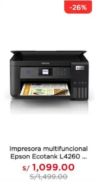 La Curacao Impresora Multifuncional Epson Ecotank L4260 oferta