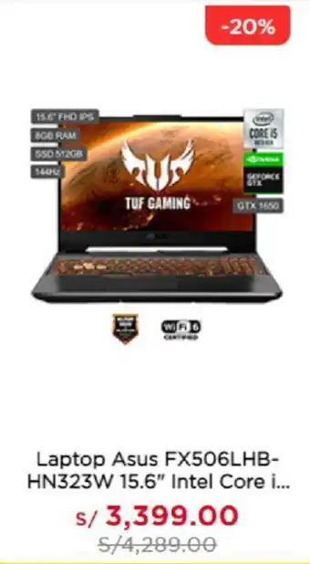 La Curacao Laptop Asus FX506LHB-HN323W 15.6" Intel Core i5 oferta
