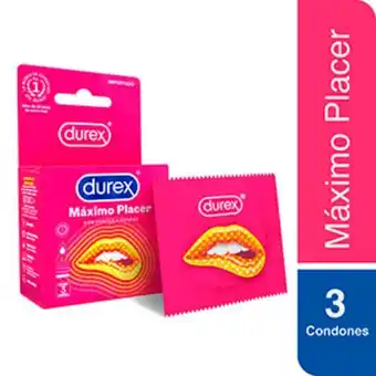 InkaFarma Preservativos durex máximo placer - caja 3 un oferta