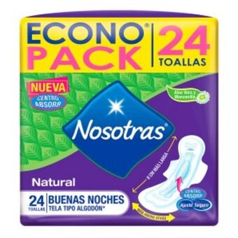 Mifarma Toallas higiénicas nosotras buenas noches - bolsa 24 un oferta